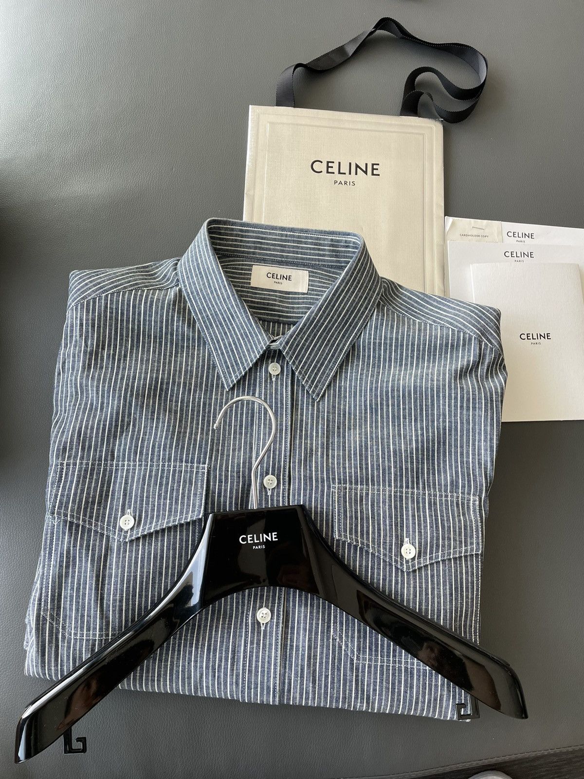 Celine × Hedi Slimane Brand New Rare Runway Hedi Slimane Shirt Limited Edition Size US XL / EU 56 / 4 - 23 Thumbnail