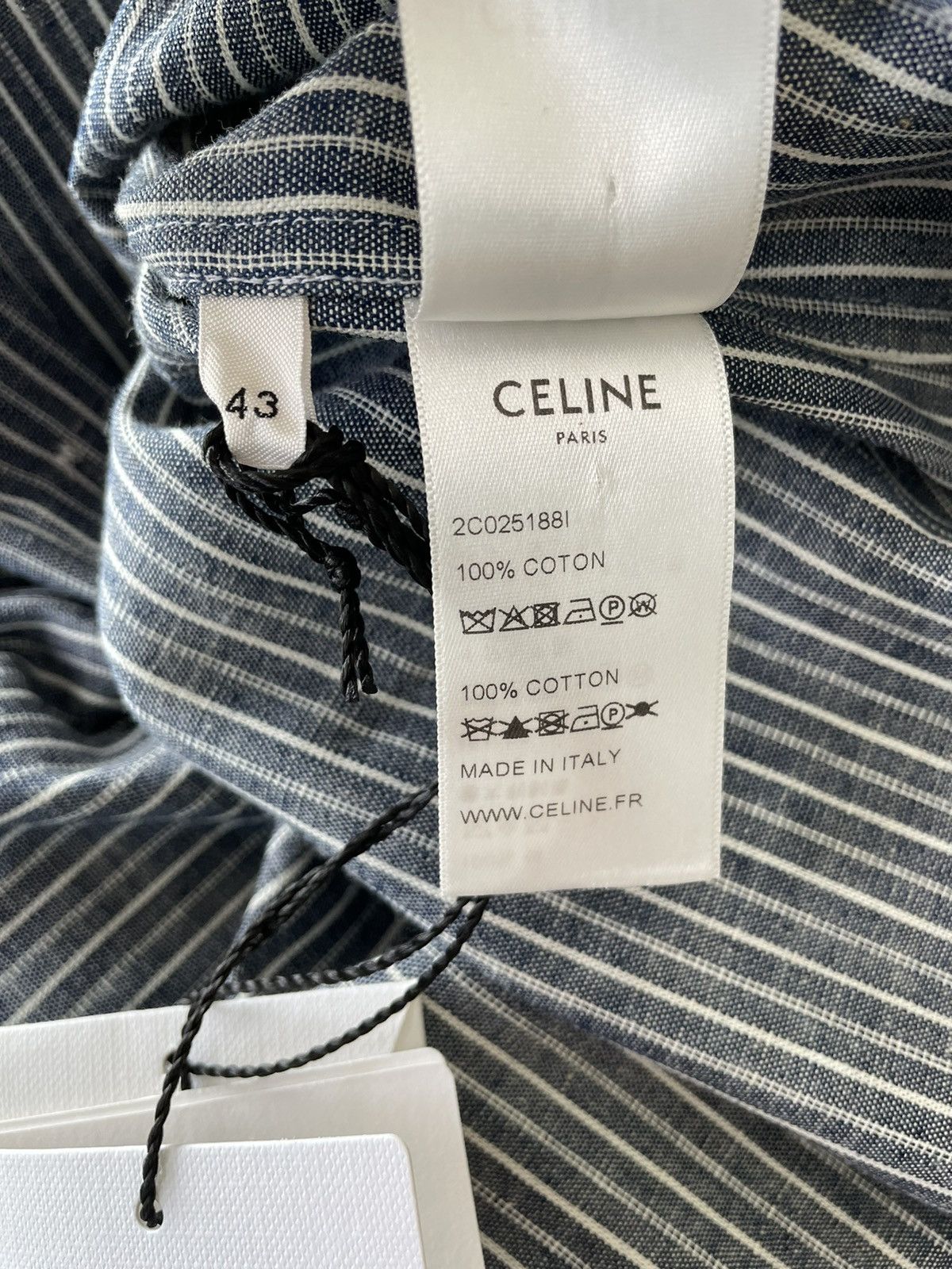 Celine × Hedi Slimane Brand New Rare Runway Hedi Slimane Shirt Limited Edition Size US XL / EU 56 / 4 - 13 Thumbnail