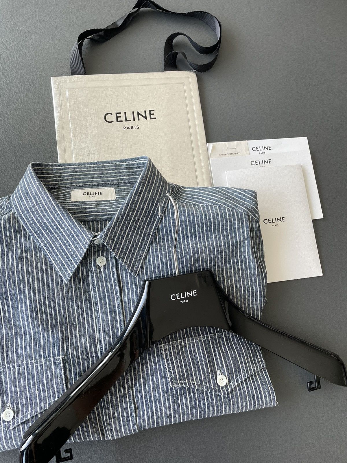Celine × Hedi Slimane Brand New Rare Runway Hedi Slimane Shirt Limited Edition Size US XL / EU 56 / 4 - 22 Thumbnail