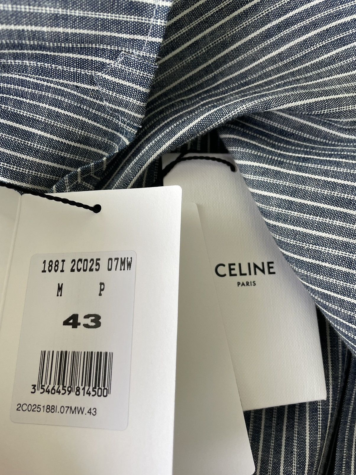 Celine × Hedi Slimane Brand New Rare Runway Hedi Slimane Shirt Limited Edition Size US XL / EU 56 / 4 - 10 Thumbnail