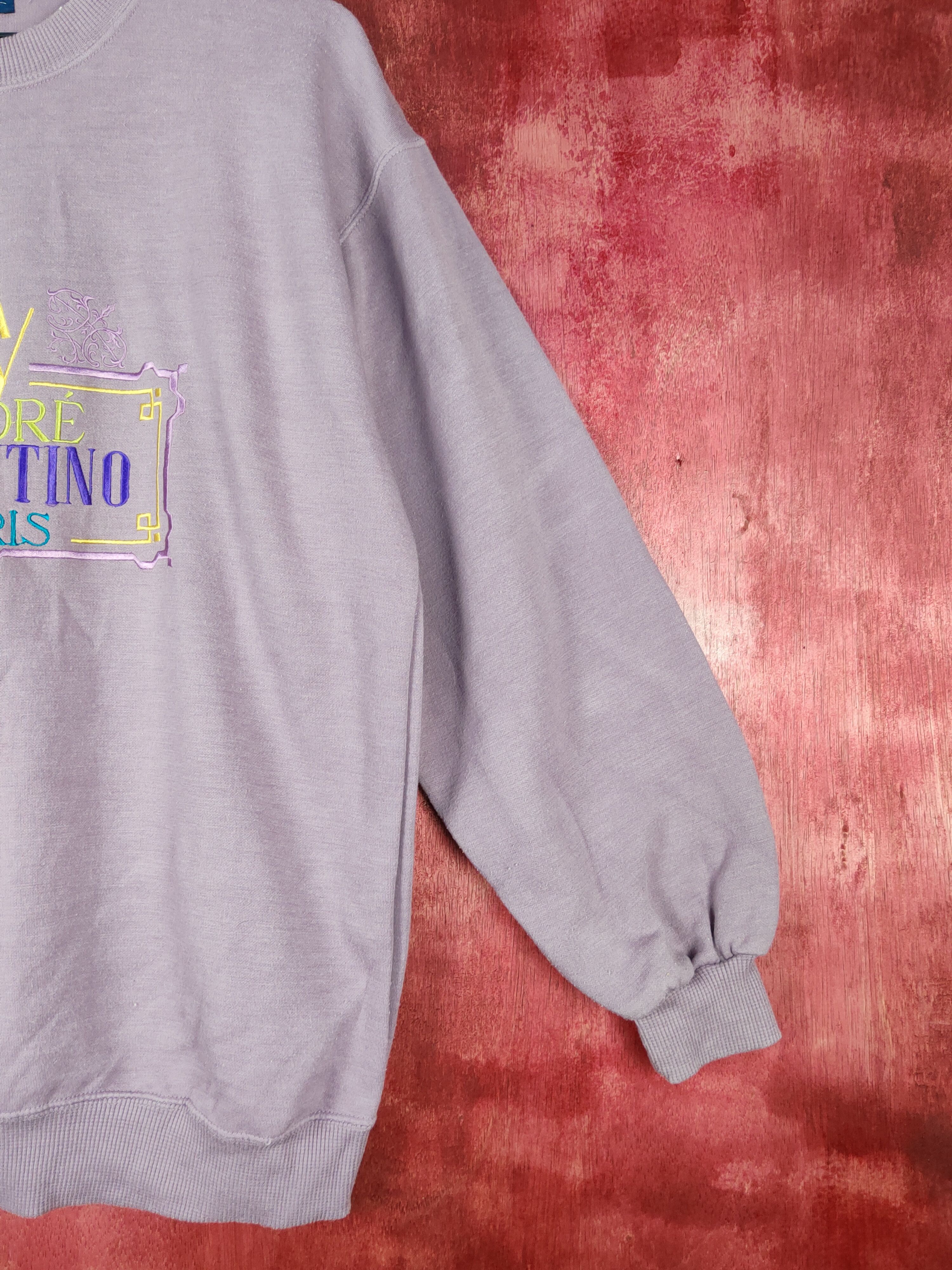 Japanese Brand × Vintage Andre Valentino Paris faded Purple Sweater #4949 Size US M / EU 48-50 / 2 - 4 Thumbnail