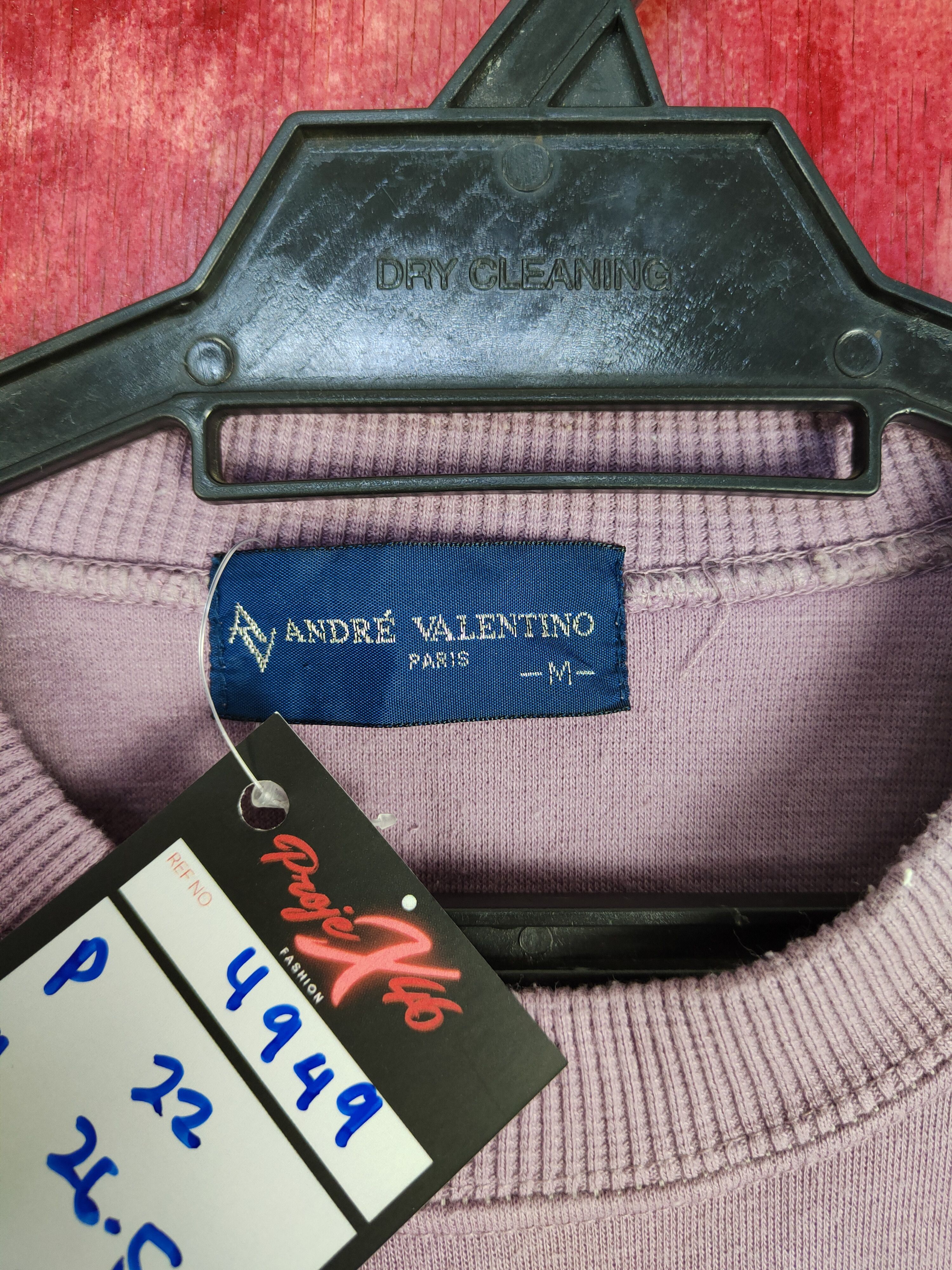 Japanese Brand × Vintage Andre Valentino Paris faded Purple Sweater #4949 Size US M / EU 48-50 / 2 - 8 Thumbnail