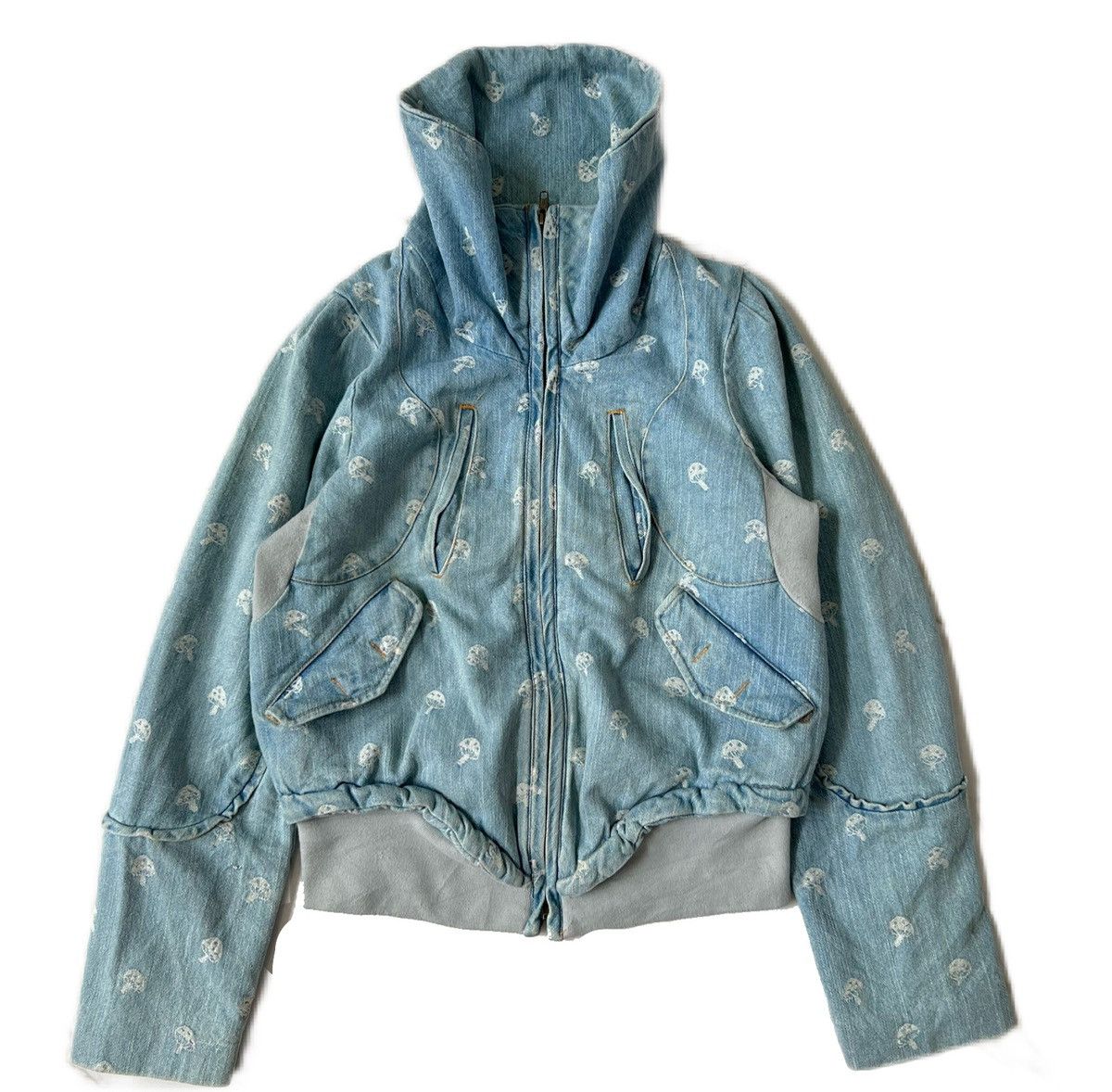 image of Issey Miyake Tsumori Chisato Mushroom Astro Jacket in Denim, Men's (Size Medium)