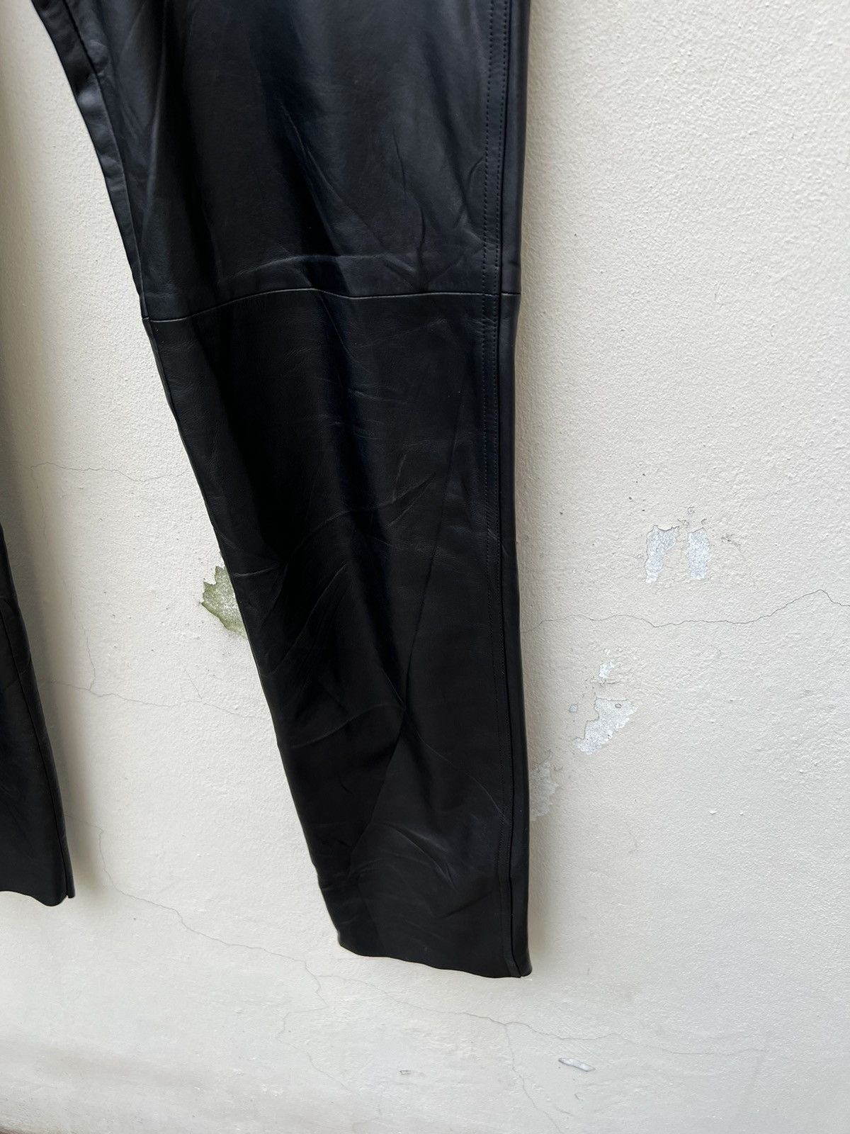 Vintage × agnes b. Vintage Agnes B. Homme Paris Cowhide Black Leather Pant Size US 30 / EU 46 - 12 Thumbnail