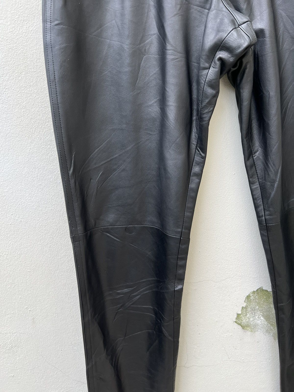 Vintage × agnes b. Vintage Agnes B. Homme Paris Cowhide Black Leather Pant Size US 30 / EU 46 - 9 Thumbnail