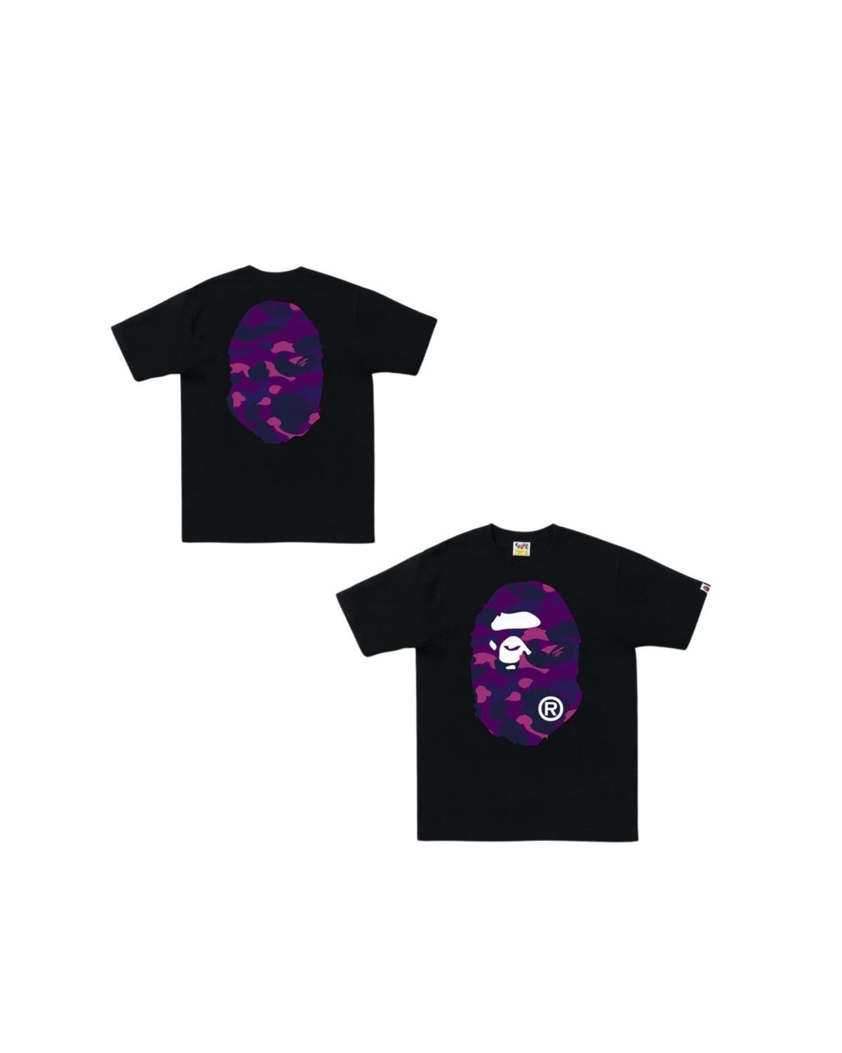 Bape BAPE Color Camo Big Ape Head T-Shirt Black/Purple Size US XL / EU 56 / 4 - 1 Thumbnail