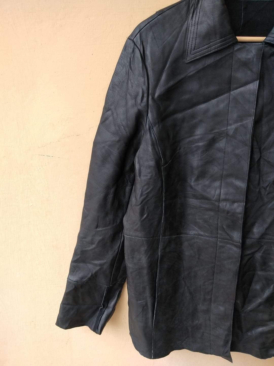 Genuine Leather Vintage 90s Trans Work Leather Jackets Size M / US 6-8 / IT 42-44 - 2 Thumbnail