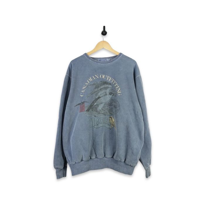 Vintage 90s WindRiver Animal Outdoor Faded Heavyweight Sweatshirt | Grailed