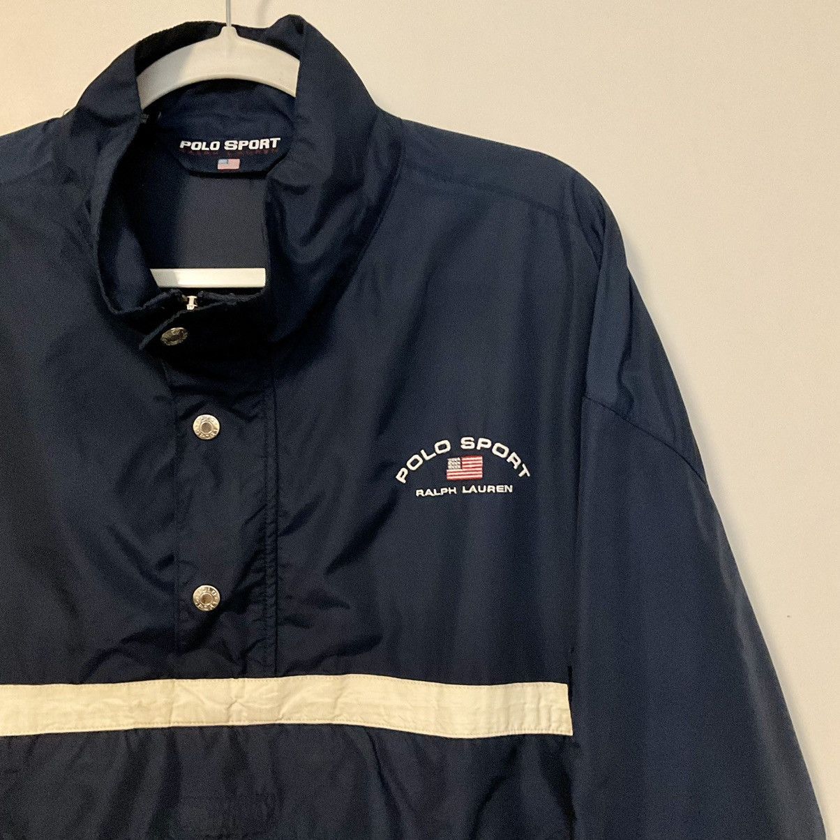 Polo Ralph Lauren Vintage Polo Sport Ralph Lauren Windbreaker Navy Size L Size US L / EU 52-54 / 3 - 4 Thumbnail