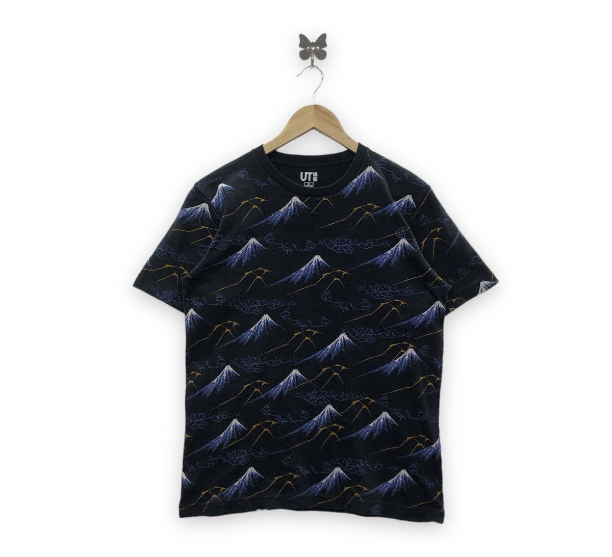 image of Hokusai Blue Japanese Art Fullprint Tshirt, Men's (Size Medium)
