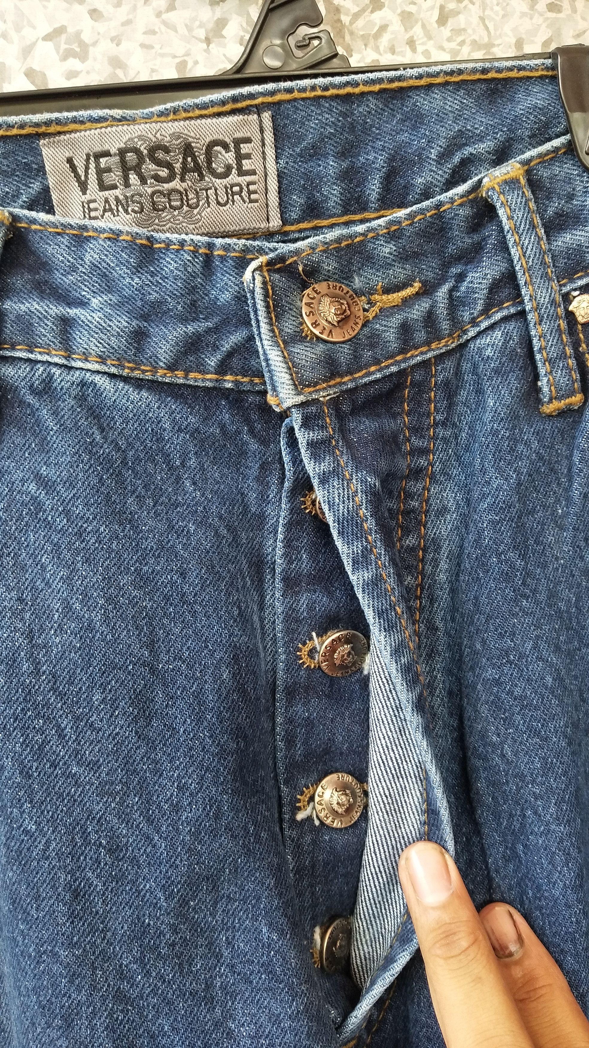 Versace 🔥 Deadstock Versace Jeans Couture ITTIERRE Blue Denim Jeans Size US 32 / EU 48 - 7 Thumbnail