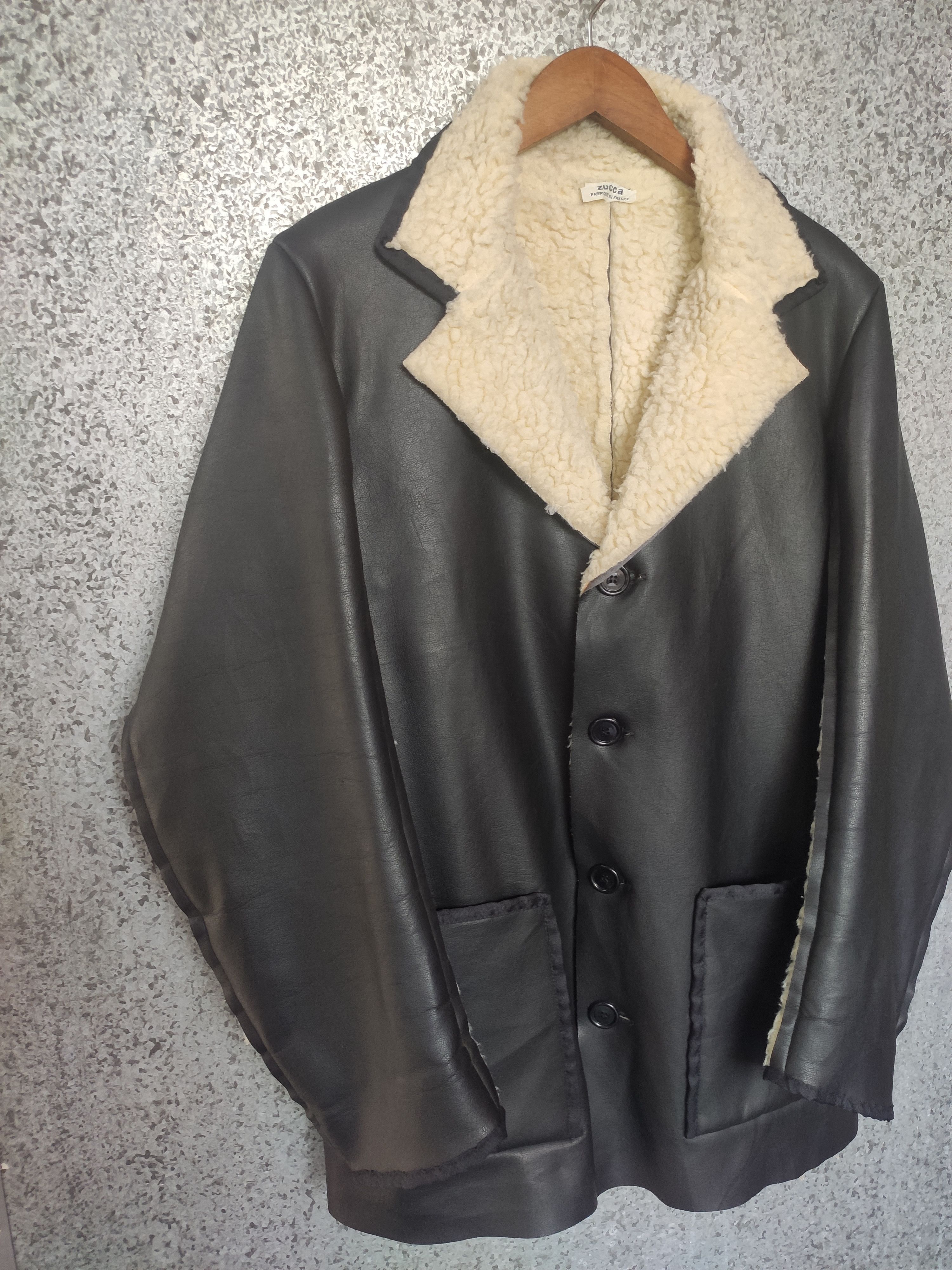 CABANE de ZUCCa Zucca Jacket leather design distressed miyake Size US M / EU 48-50 / 2 - 3 Thumbnail