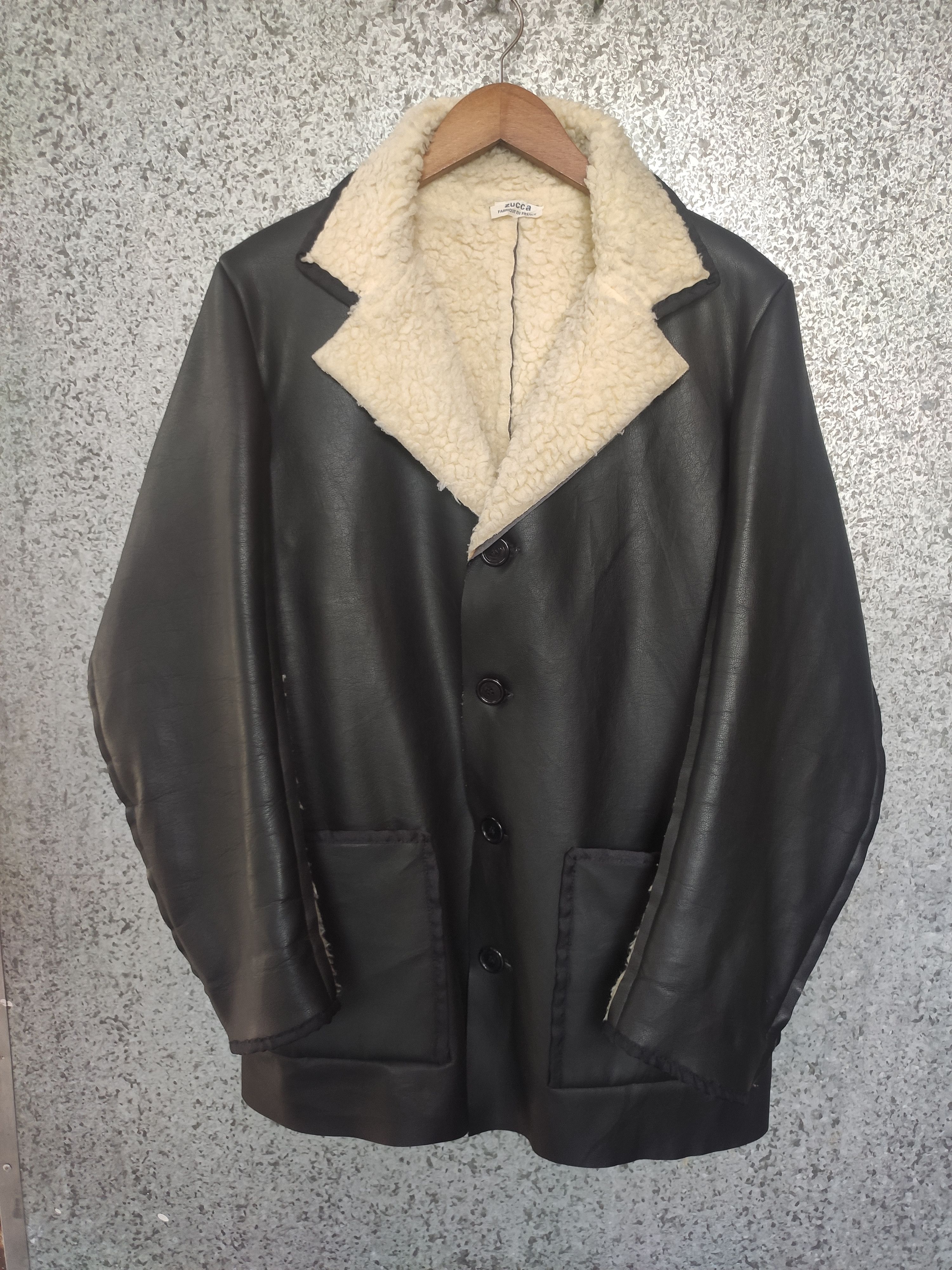 CABANE de ZUCCa Zucca Jacket leather design distressed miyake Size US M / EU 48-50 / 2 - 1 Thumbnail