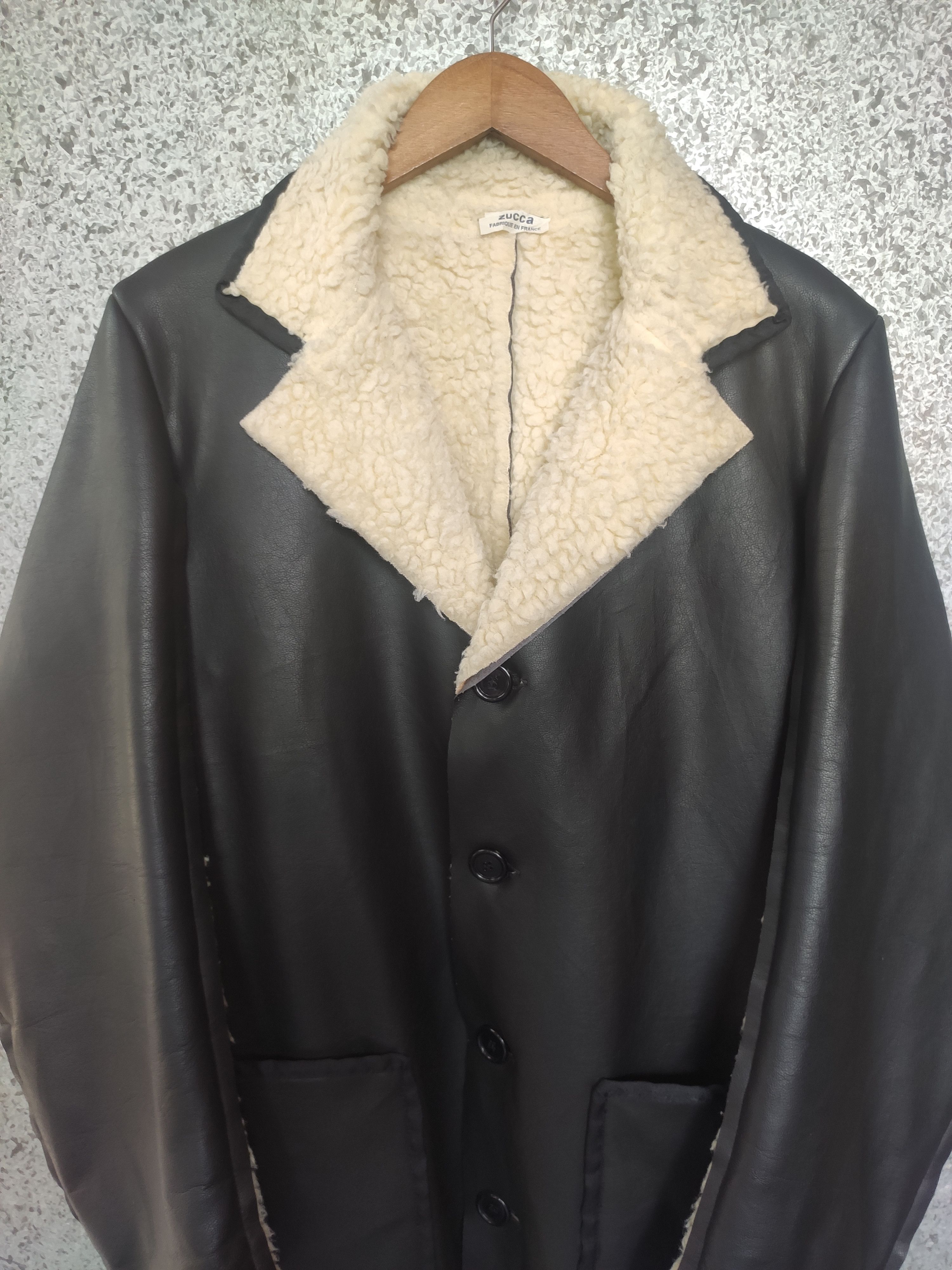 CABANE de ZUCCa Zucca Jacket leather design distressed miyake Size US M / EU 48-50 / 2 - 2 Thumbnail