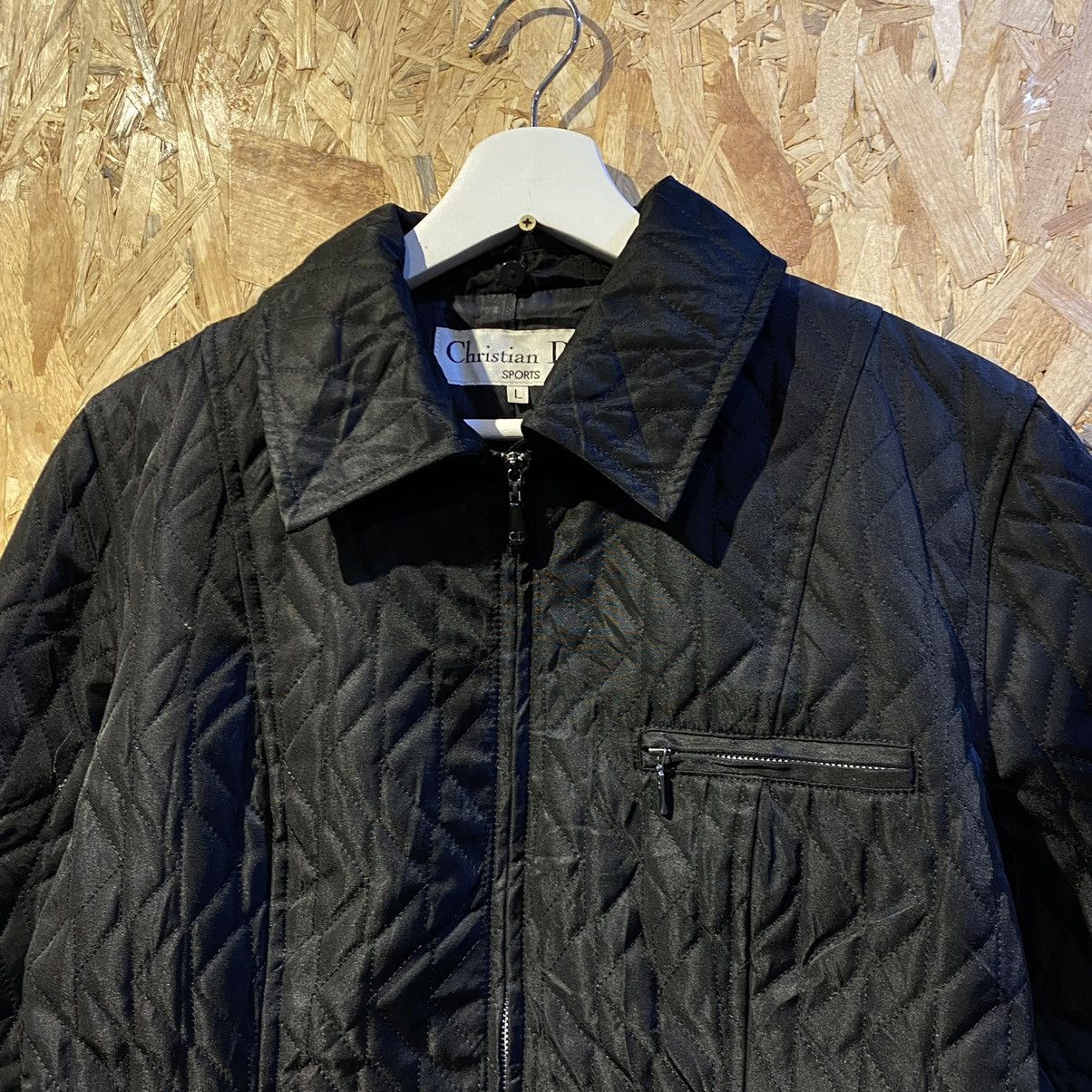 Christian Dior Monsieur × Vintage VINTAGE‼️Christian Dior Sports Plain Black Zipper Coats Size L / US 10 / IT 46 - 4 Thumbnail