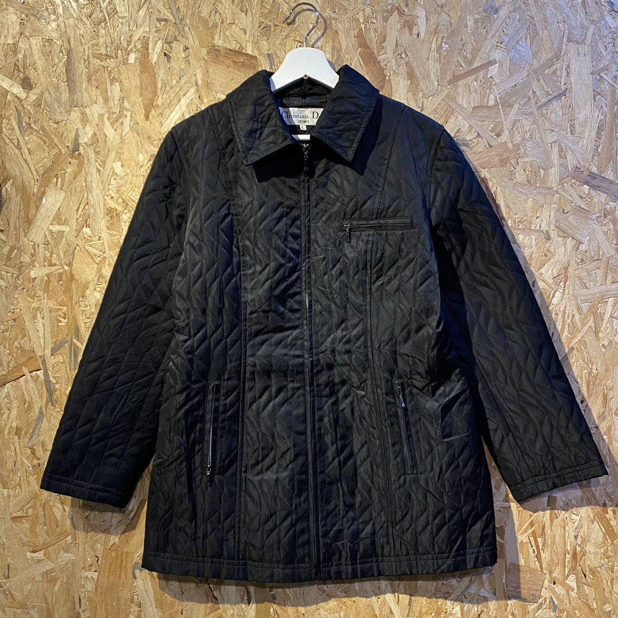 Christian Dior Monsieur × Vintage VINTAGE‼️Christian Dior Sports Plain Black Zipper Coats Size L / US 10 / IT 46 - 1 Thumbnail
