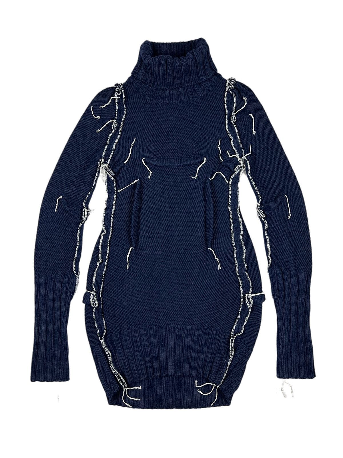 H&M × Maison Margiela Maison Margiela x H&M Navy Knit Dress Size XS / US 0-2 / IT 36-38 - 2 Thumbnail