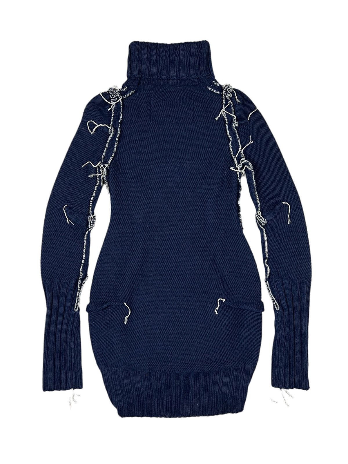 H&M × Maison Margiela Maison Margiela x H&M Navy Knit Dress Size XS / US 0-2 / IT 36-38 - 3 Thumbnail
