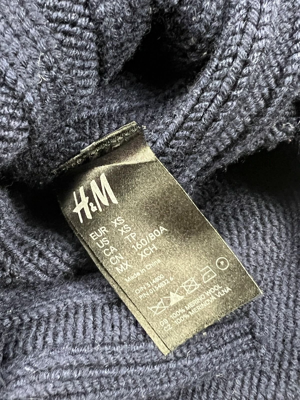 H&M × Maison Margiela Maison Margiela x H&M Navy Knit Dress Size XS / US 0-2 / IT 36-38 - 12 Thumbnail