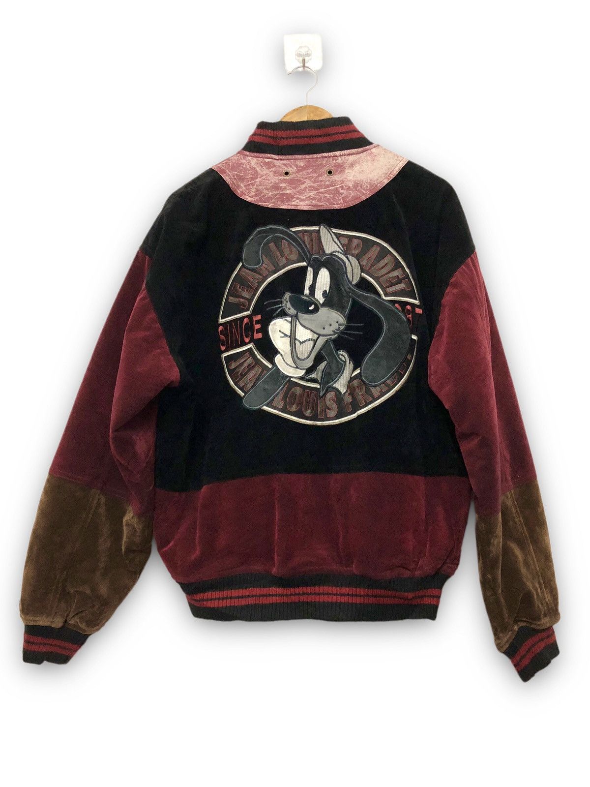 Jean Louis Fradet Velvet Zipped Varsity Jacket