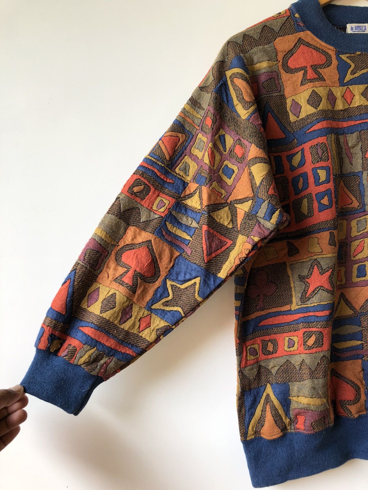 Japanese Brand × Vintage Vintage patchwork crewneck nice design Size M / US 6-8 / IT 42-44 - 5 Thumbnail