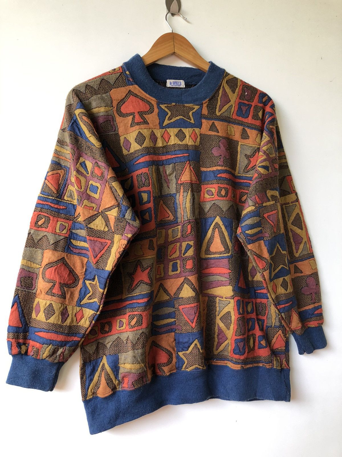 Japanese Brand × Vintage Vintage patchwork crewneck nice design Size M / US 6-8 / IT 42-44 - 3 Thumbnail