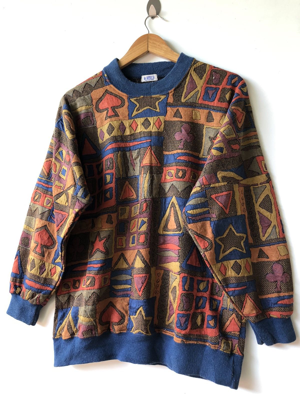 Japanese Brand × Vintage Vintage patchwork crewneck nice design Size M / US 6-8 / IT 42-44 - 4 Thumbnail