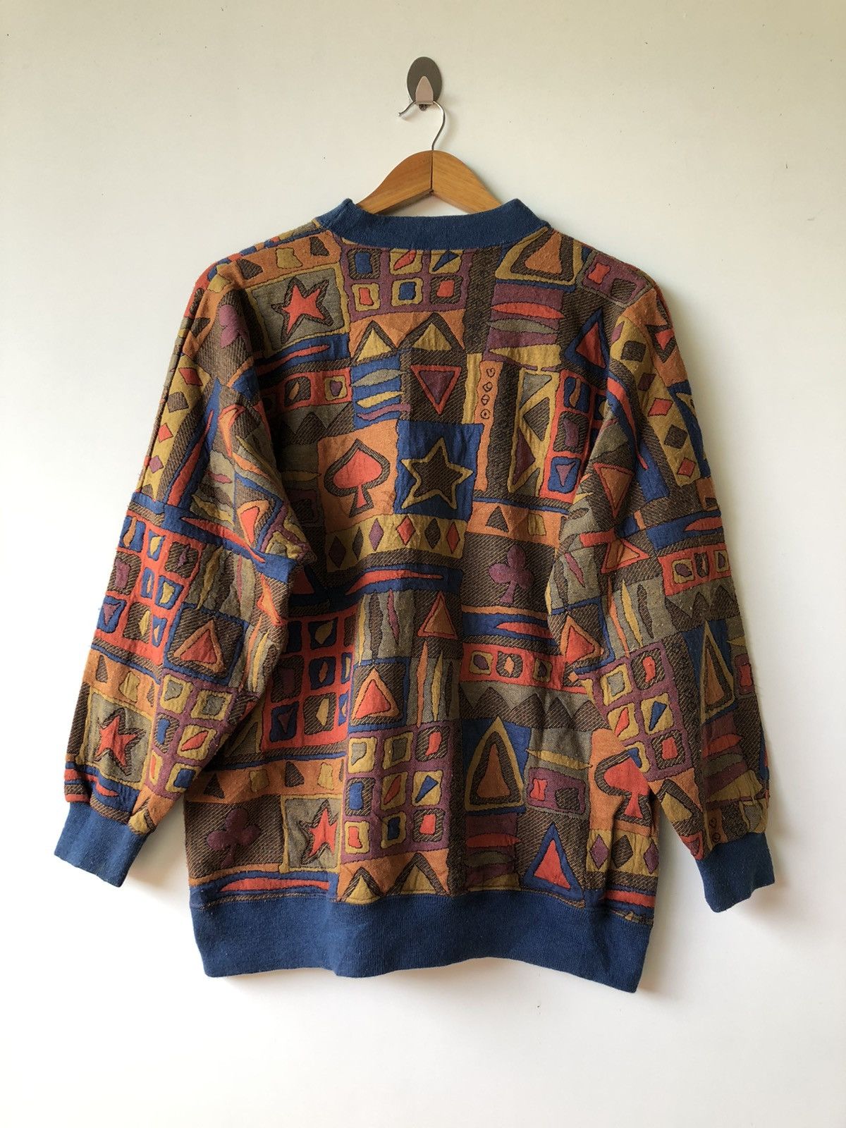 Japanese Brand × Vintage Vintage patchwork crewneck nice design Size M / US 6-8 / IT 42-44 - 2 Thumbnail