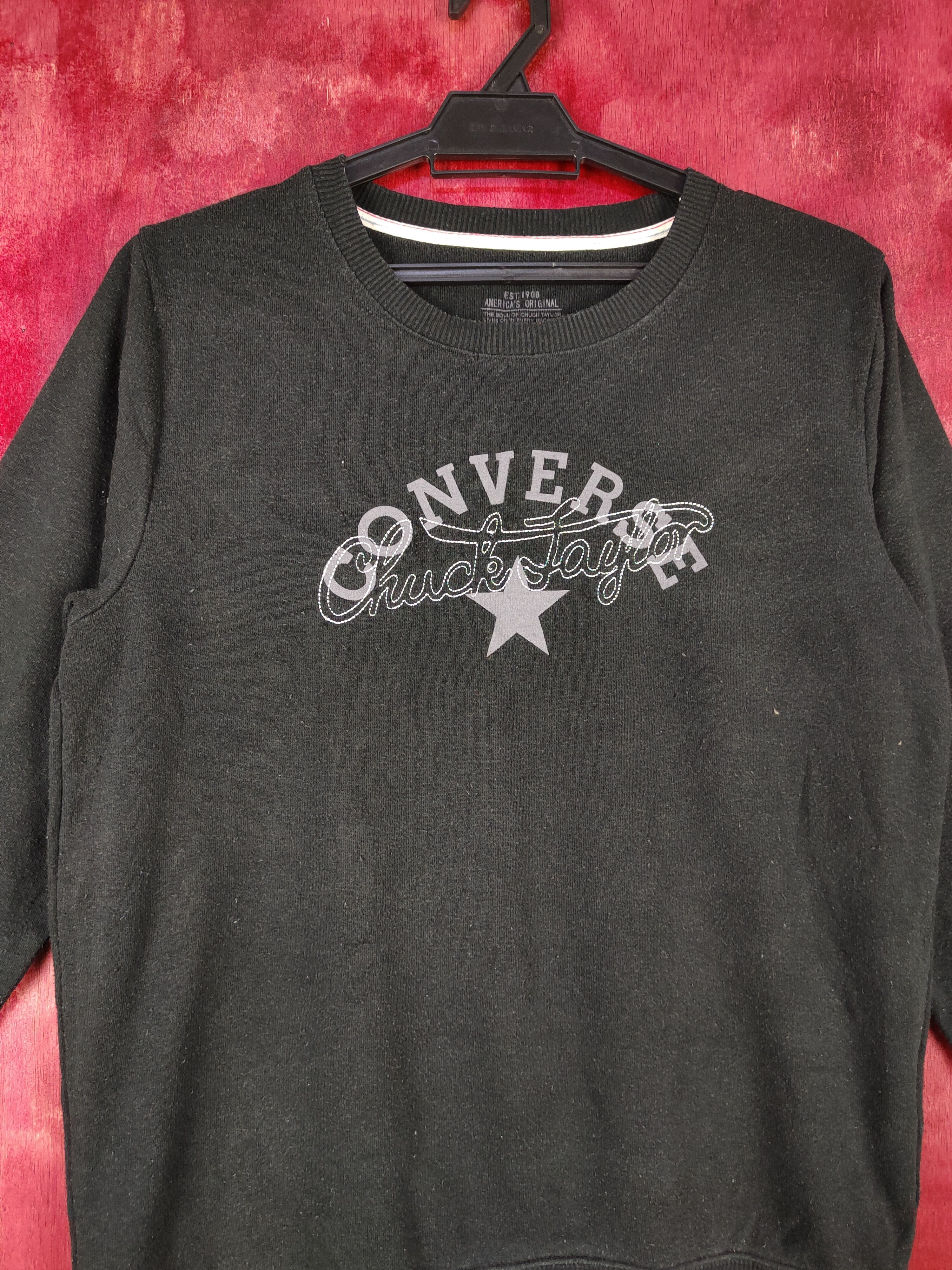Converse Converse vintage faded Black Sweater #4959 Size US S / EU 44-46 / 1 - 2 Thumbnail