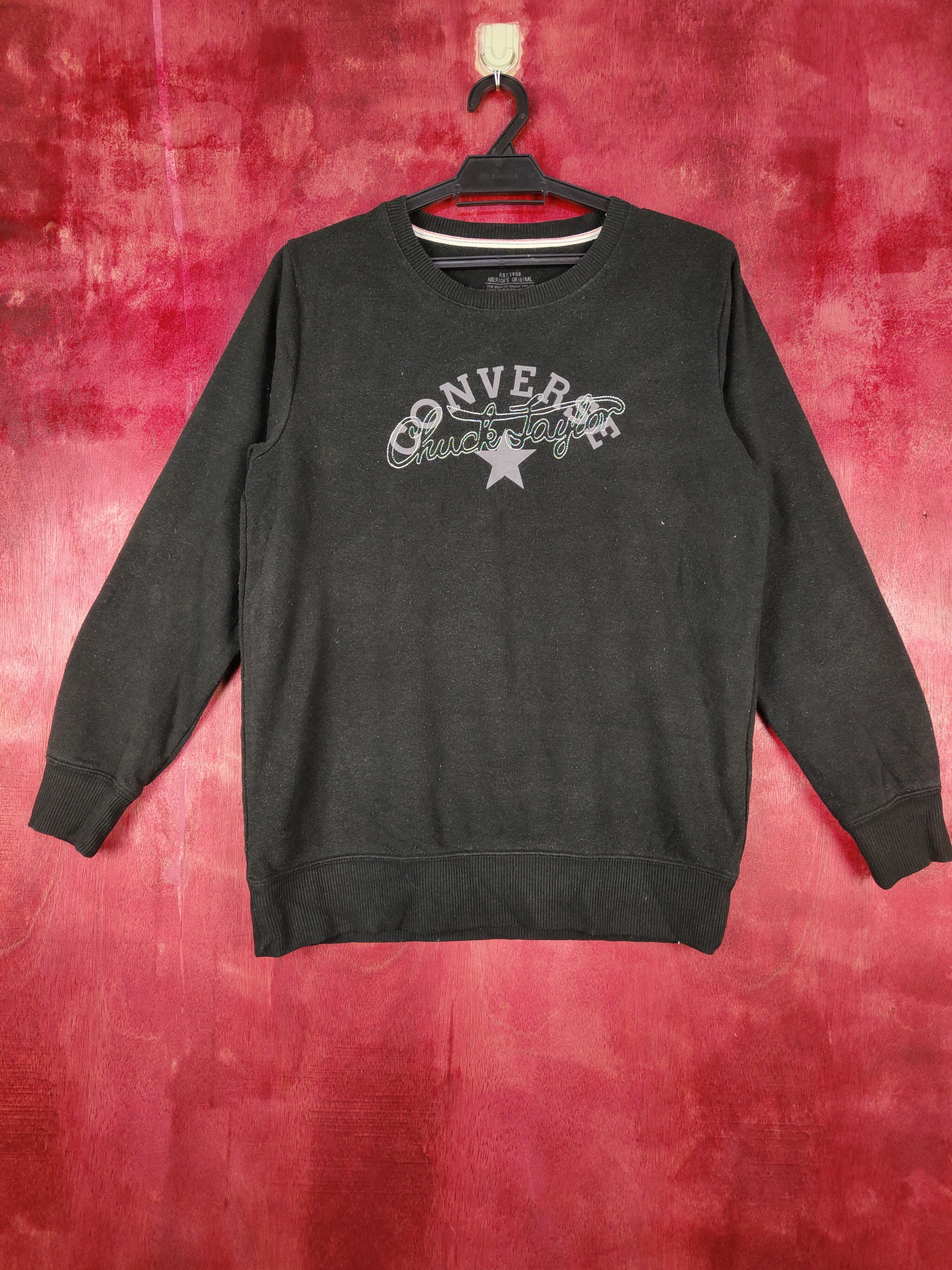Converse Converse vintage faded Black Sweater #4959 Size US S / EU 44-46 / 1 - 1 Thumbnail