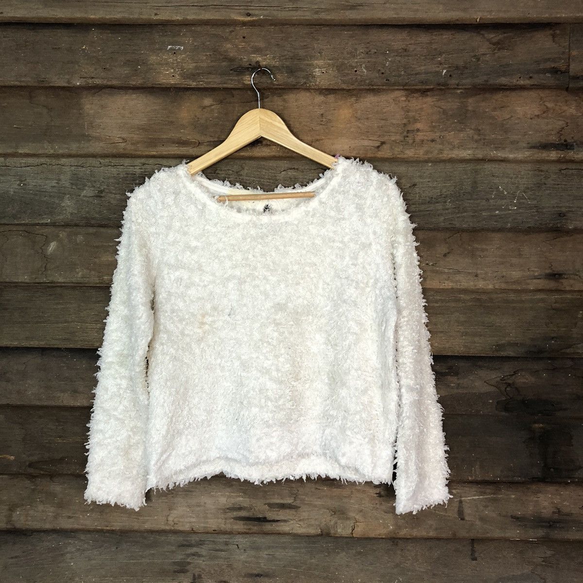 Homespun Knitwear Colza White Shag Shaggy Fur Mohair Knitwear #7016 Size M / US 6-8 / IT 42-44 - 1 Thumbnail