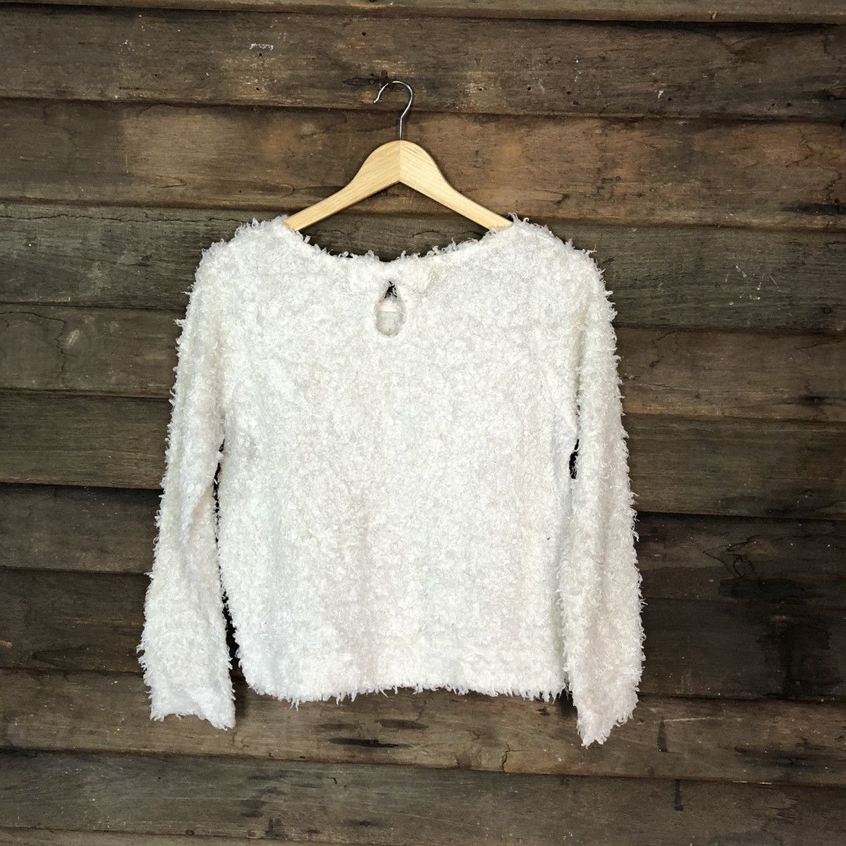 Homespun Knitwear Colza White Shag Shaggy Fur Mohair Knitwear #7016 Size M / US 6-8 / IT 42-44 - 9 Thumbnail