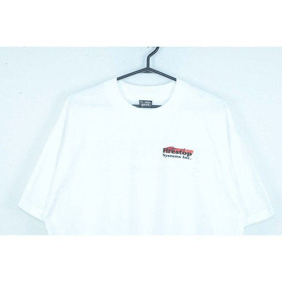 Vintage Late 90's VTG Firestop Systems Inc Single Stitch Tee Size US XL / EU 56 / 4 - 4 Thumbnail