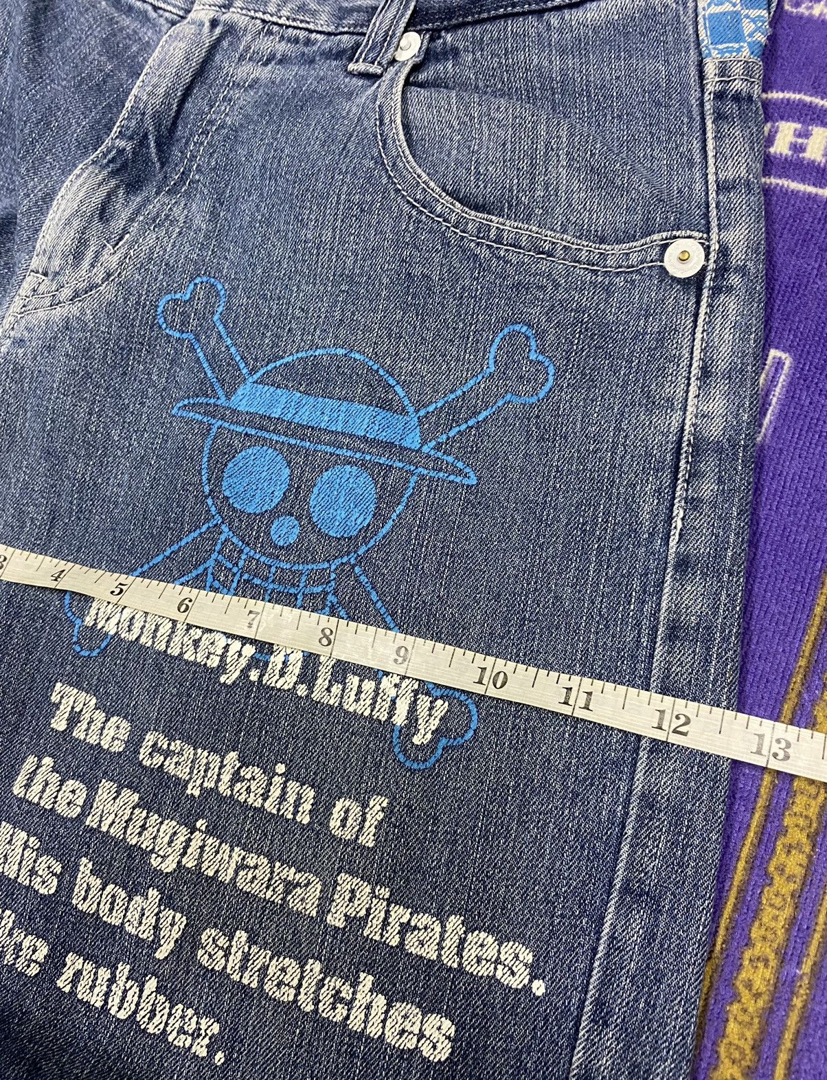 Japanese Brand ONE PIECE Jeans Denim Size 34 x Rare Design Size US 34 / EU 50 - 18 Thumbnail