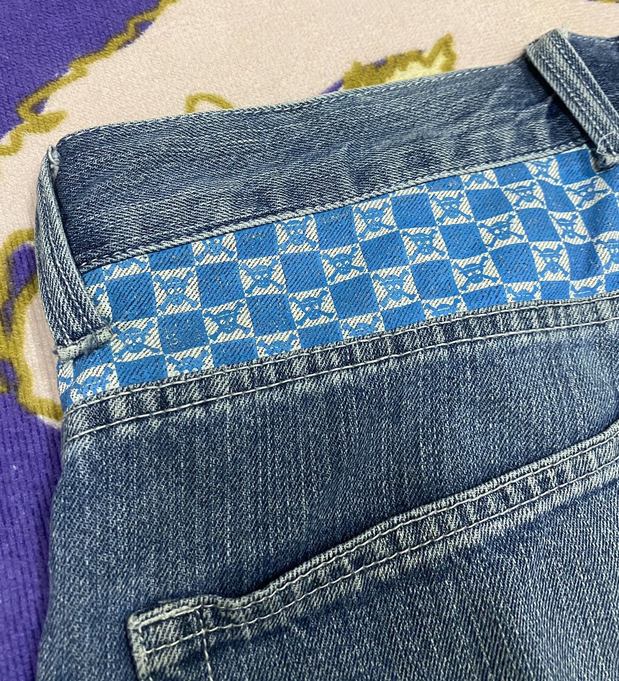 Japanese Brand ONE PIECE Jeans Denim Size 34 x Rare Design Size US 34 / EU 50 - 8 Thumbnail