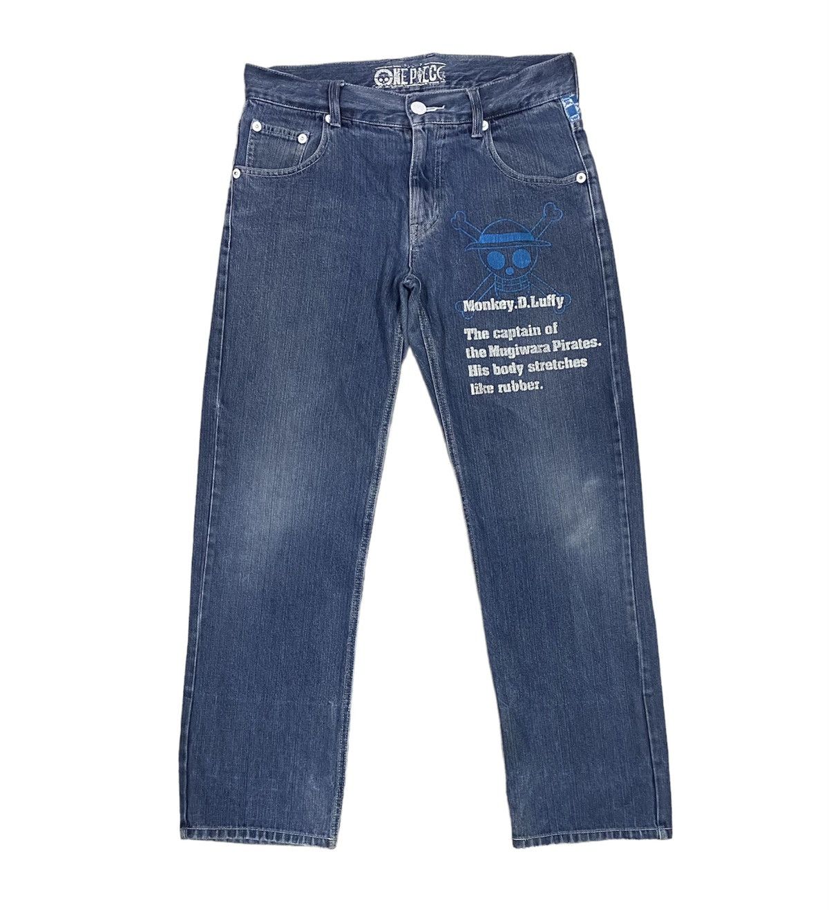 Japanese Brand ONE PIECE Jeans Denim Size 34 x Rare Design Size US 34 / EU 50 - 1 Thumbnail