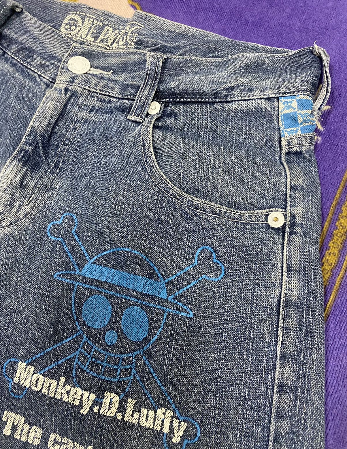 Japanese Brand ONE PIECE Jeans Denim Size 34 x Rare Design Size US 34 / EU 50 - 10 Thumbnail
