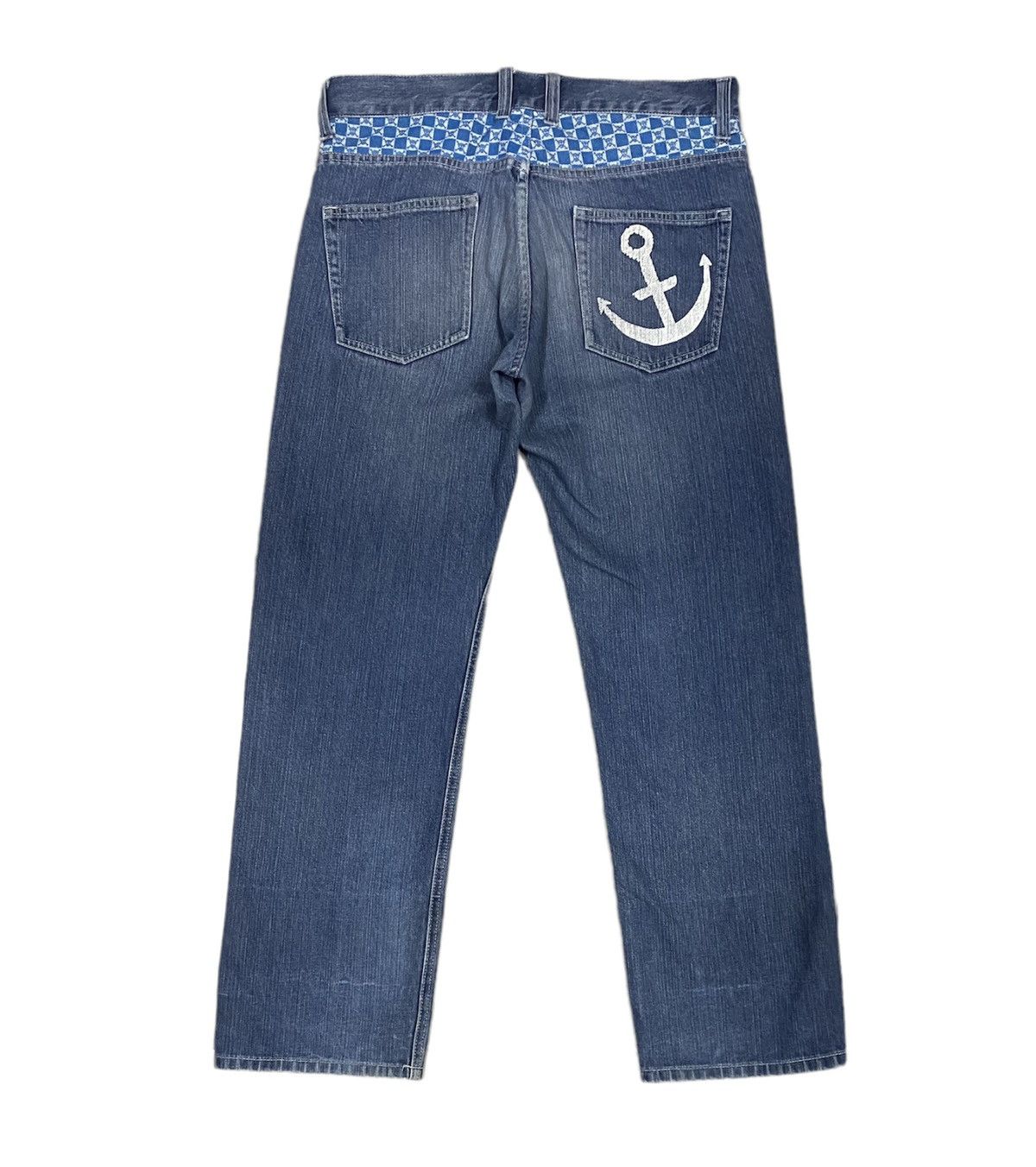 Japanese Brand ONE PIECE Jeans Denim Size 34 x Rare Design Size US 34 / EU 50 - 2 Thumbnail