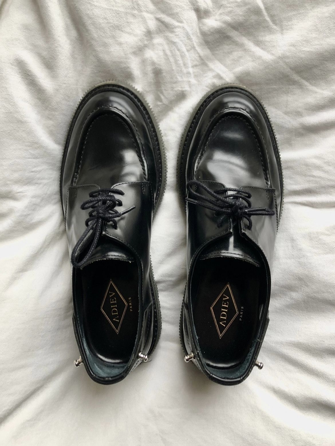 Adieu Paris Adieu Paris Leather Derby with Metal Studs | Grailed