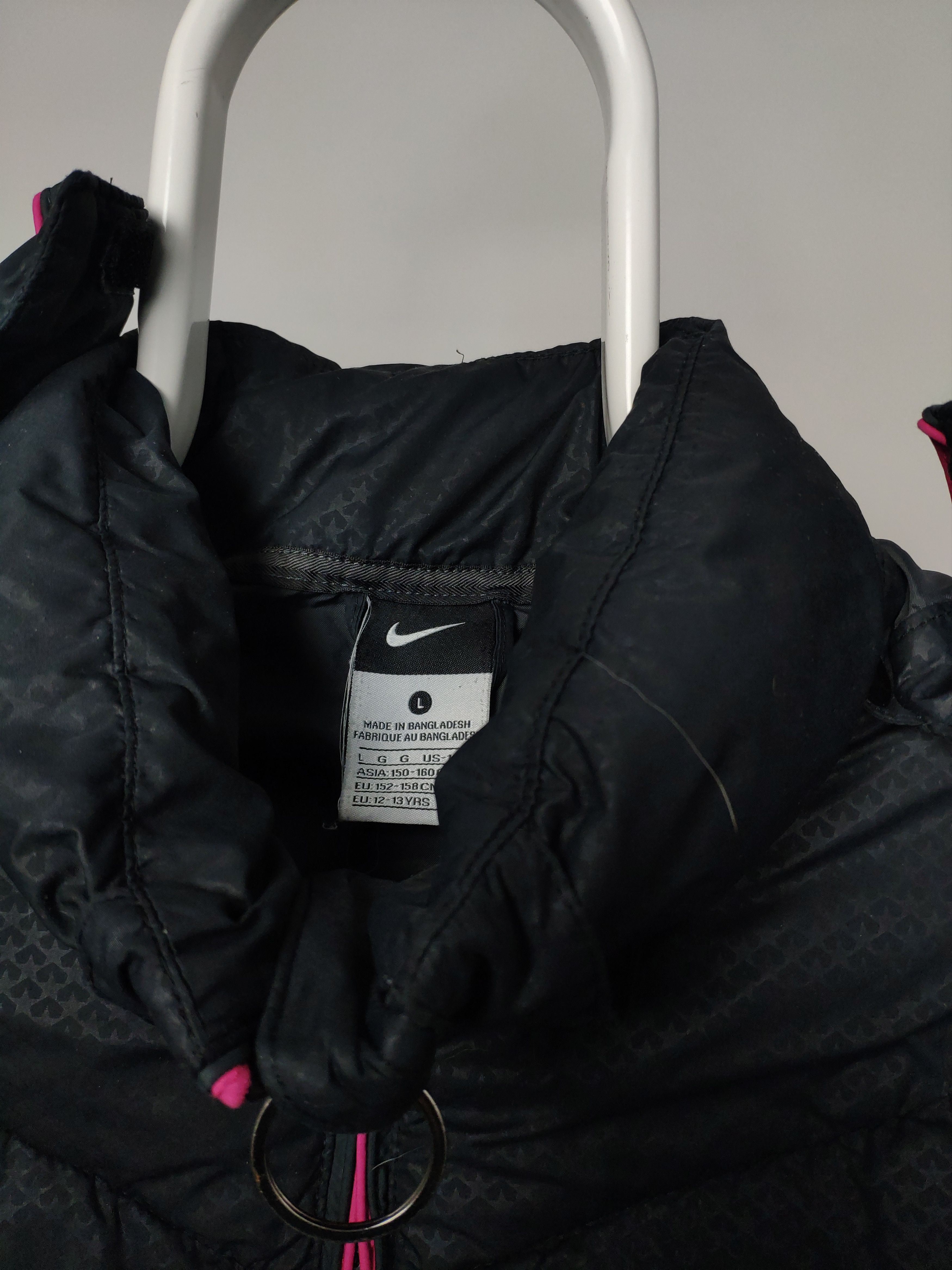 Nike × Vintage Nike vintage puffer jacket black pink Size US S / EU 44-46 / 1 - 3 Thumbnail