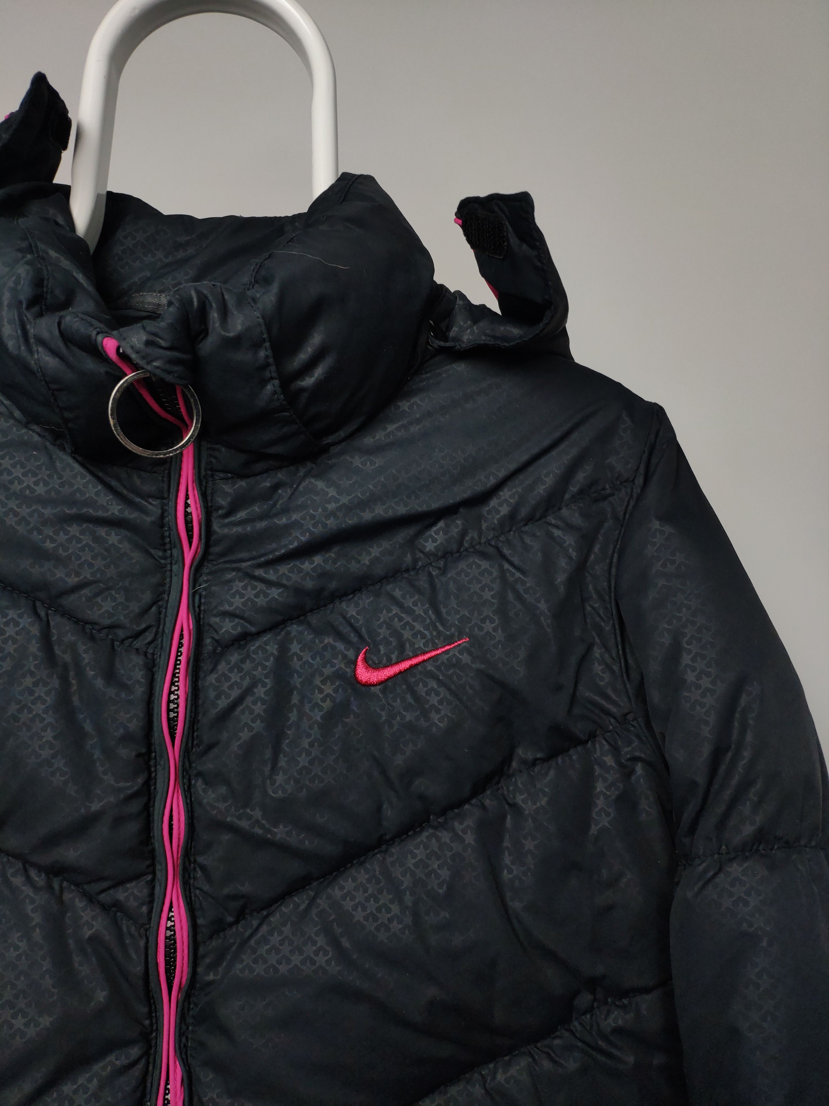 Nike × Vintage Nike vintage puffer jacket black pink Size US S / EU 44-46 / 1 - 2 Thumbnail