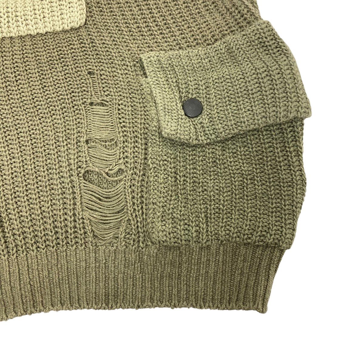 Kapital × Kapital Kountry 5G Cotton Linen Knit Distressed Cargo Remake Sweater Size US L / EU 52-54 / 3 - 8 Thumbnail