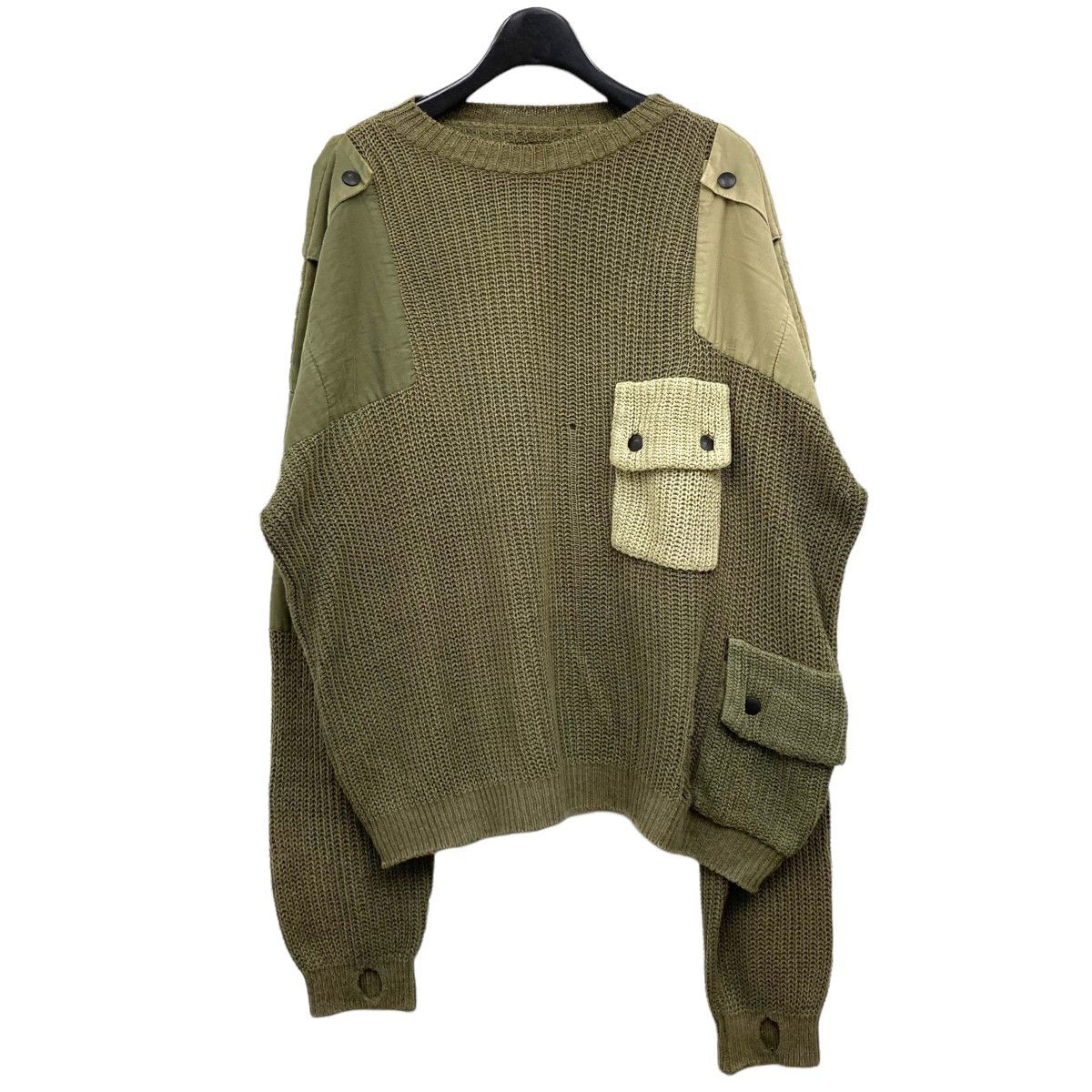 Kapital × Kapital Kountry 5G Cotton Linen Knit Distressed Cargo Remake Sweater Size US L / EU 52-54 / 3 - 2 Thumbnail