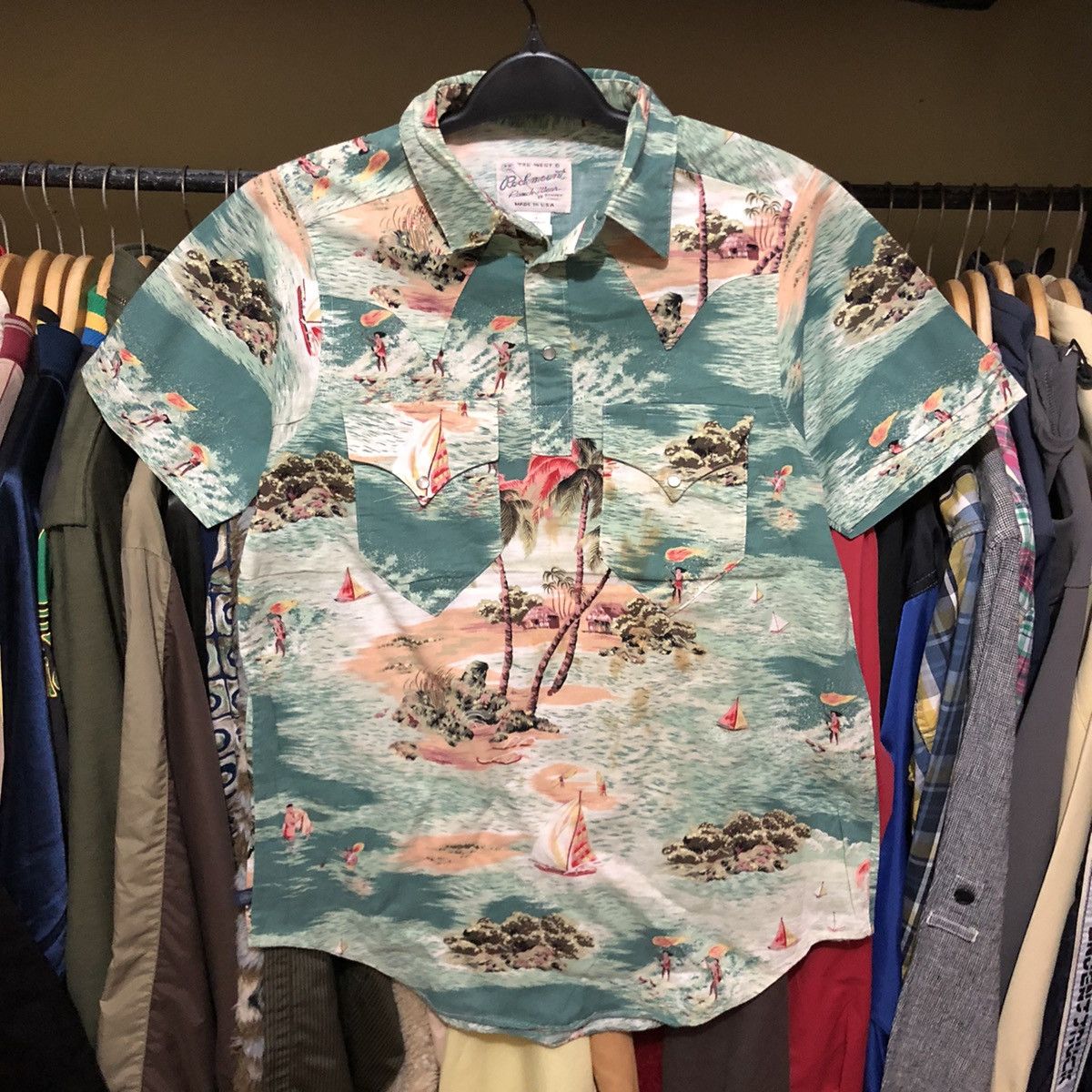 Rockmount Ranch Wear × Vintage Rare Ranchwear Rockmount Western Shirt Hawaiin Print Size US M / EU 48-50 / 2 - 1 Thumbnail