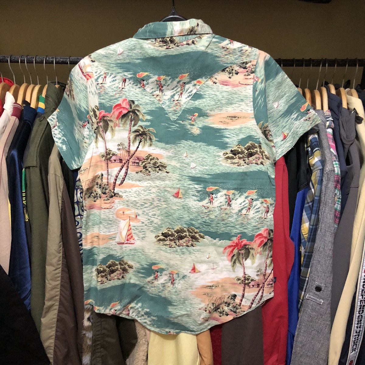 Rockmount Ranch Wear × Vintage Rare Ranchwear Rockmount Western Shirt Hawaiin Print Size US M / EU 48-50 / 2 - 3 Thumbnail