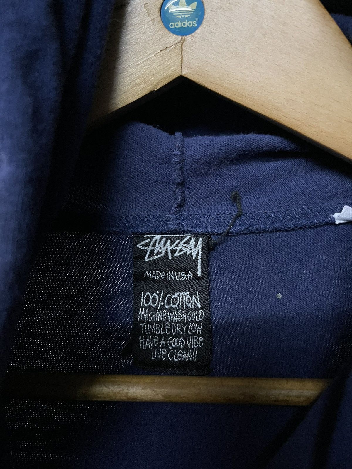 Stussy Vintage 80s Stussy Long Sleeve Hoodie Big Logo Size US M / EU 48-50 / 2 - 8 Thumbnail