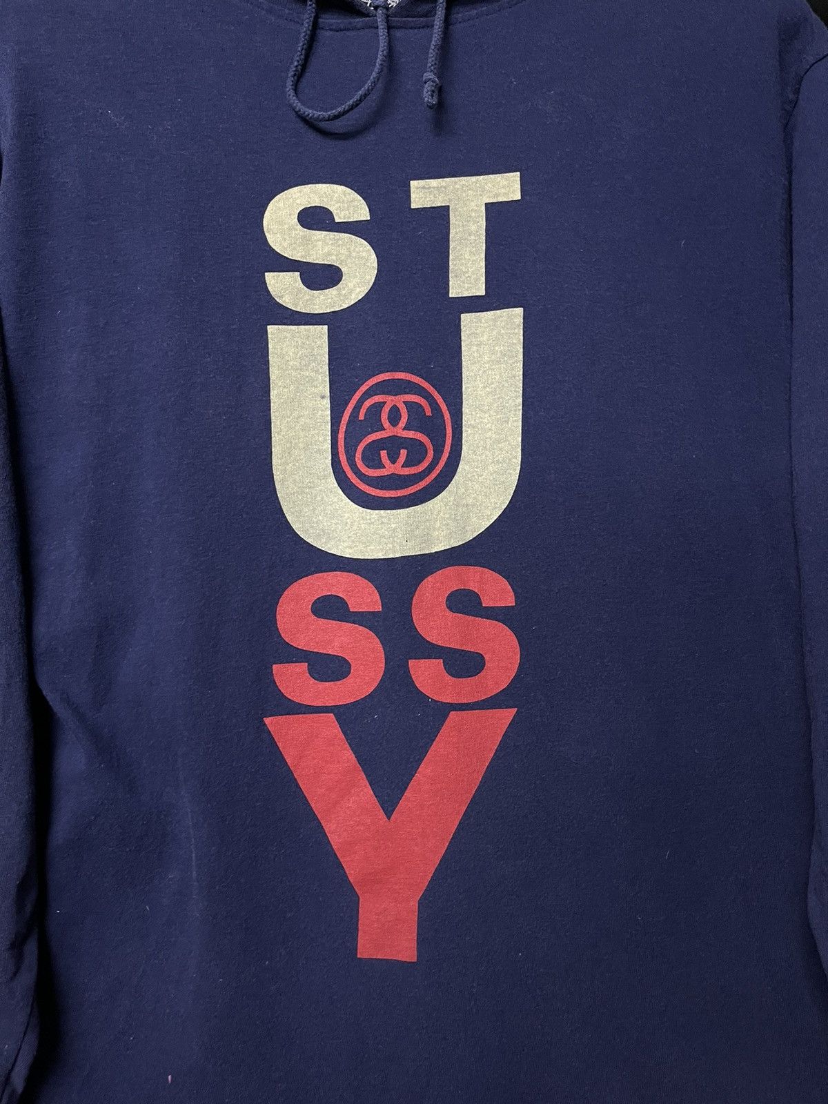 Stussy Vintage 80s Stussy Long Sleeve Hoodie Big Logo Size US M / EU 48-50 / 2 - 2 Thumbnail