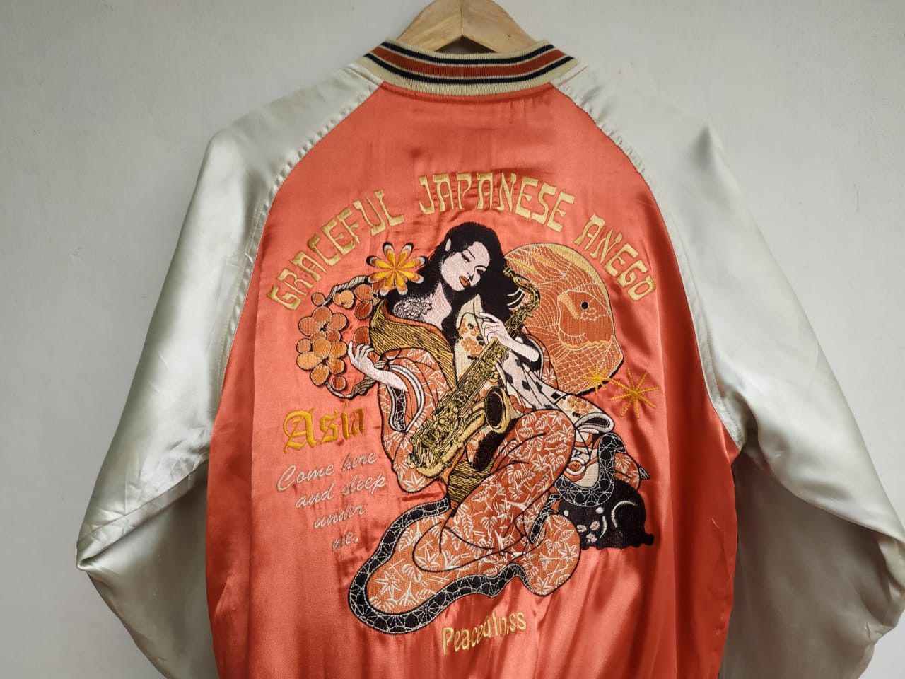 Other Peaked Yellow Geisha Sukajan Jacket Size US M / EU 48-50 / 2 - 8 Thumbnail