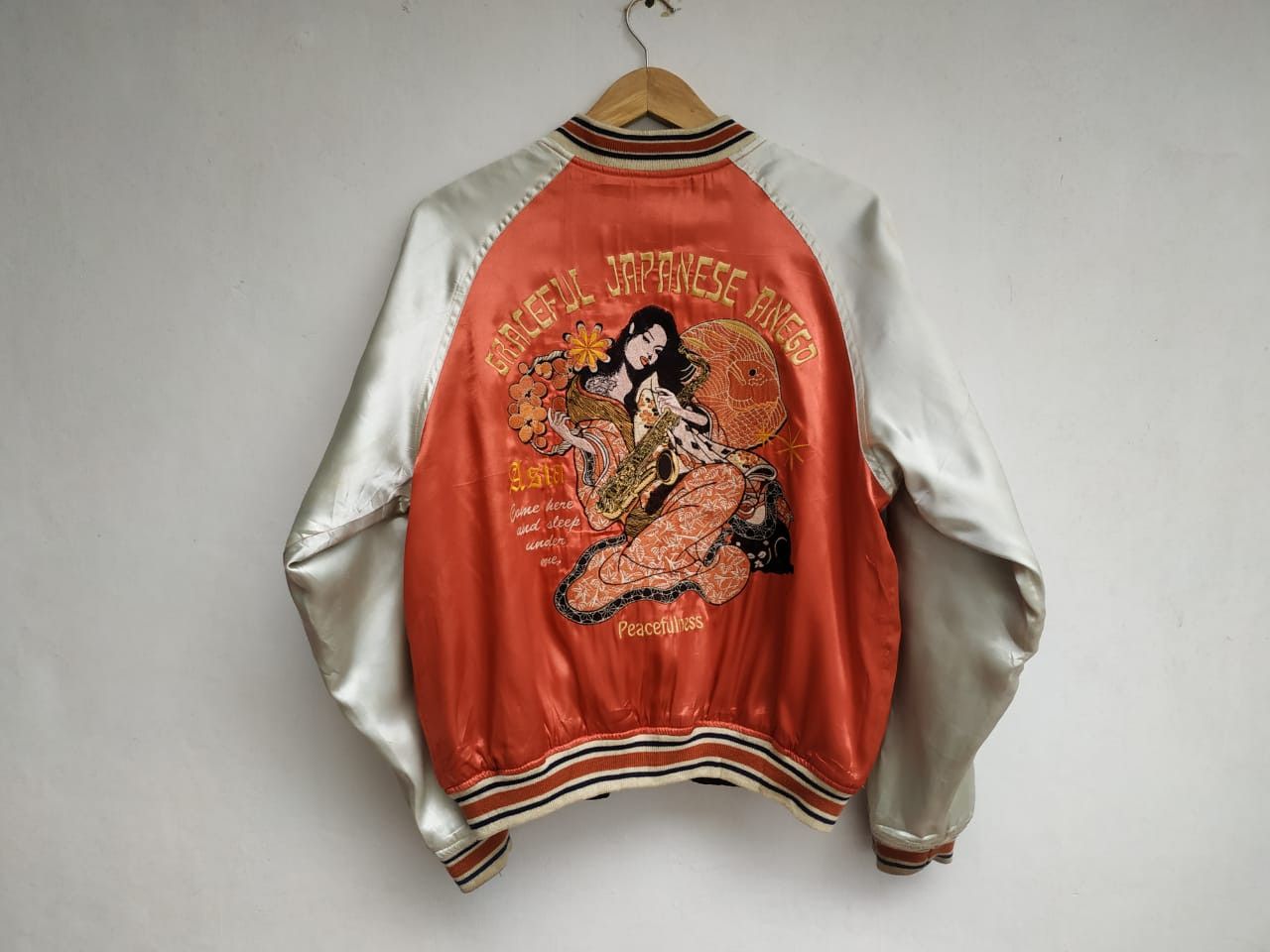 Other Peaked Yellow Geisha Sukajan Jacket Size US M / EU 48-50 / 2 - 2 Thumbnail