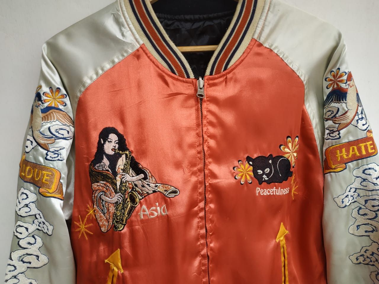 Other Peaked Yellow Geisha Sukajan Jacket Size US M / EU 48-50 / 2 - 14 Thumbnail